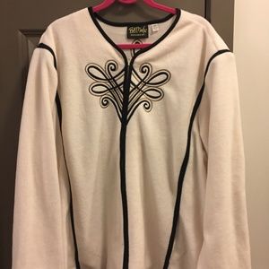 Bob Mackie Wearable Art Embroidered Fleece Jacket
